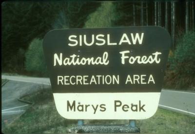 Sign at Marys Peak