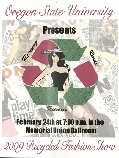 Recycled Fashion show flyer, 2009