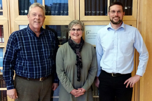 Project oral historians (from left) Mike Dicianna, Janice Dilg, Chris Petersen.