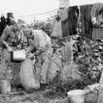 German prisoners of war picking beans