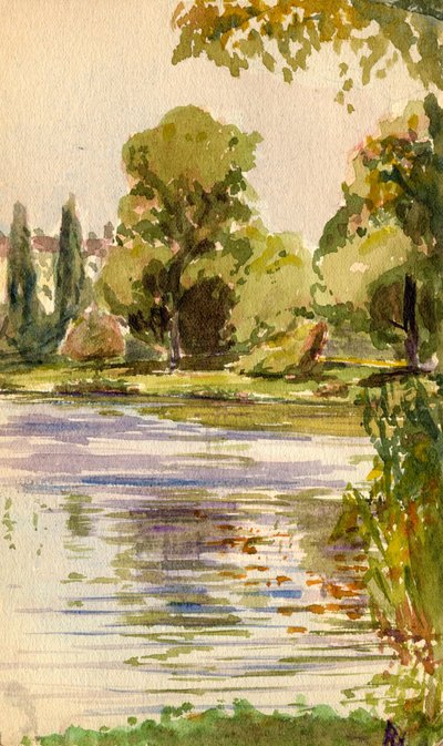 Watercolor paintings by Roger Hayward from 1916-1917.