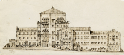 Architectural rendering of Weatherford Hall