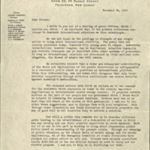 Fundraising letter, November 11, 1947